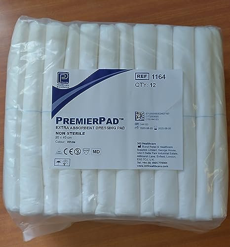 Premier Pad Dressings, Non-Sterile, 40 x 20 cm, 12 Pads