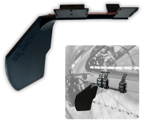 BRANCHY Protection, Fahrrad-Schaltwerkschutz – verhindert Stöße und Brüche des Schaltwerks – universelles Zubehör Mountainbike MTB, Ebike, Enduro, DH, Gravel (Schwarz)