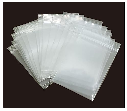 Jxuane 6x9cm Grip Seal Bags - 300Pcs Small Plastic Zip Lock Clear Sealable Storage Pouches - Reusable Seal Bags for Storing Seeds, Candy, Beads, Pills, etc.