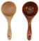 14 Inch Large Wood Cooking Spoon Set of 2 Handmade Wooden Slotted Spoon with Holes, Best Wood Ladle Spoon for Cooking Long Handle Spoons Big Soup Ladles Wooden Deep Serving Spoons
