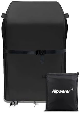 Aipwerer Funda para Barbacoa, Funda Barbacoa Exterior Impermeable, Funda BBQ de Parrilla 600D Oxford Protector para Weber, Brinkmann, Enders, Char Broil, Anti-Viento, Anti-Polvo (76x66x110cm)