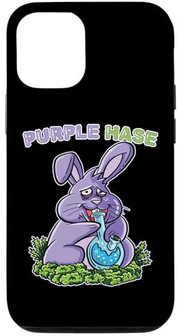 Hülle für iPhone 15 Purple Hase Haze Weed Kiffer Häschen Kaninchen raucht Gras