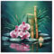 Ideen mit Herz 5D Diamond Painting | Diamant Painting Set | Motiv: 30 x 30 cm | Leinwand: 35 x 35 cm | DIY | Steinchen | inkl. Zubehör | Design-Variationen (Orchideen mit Bambus)