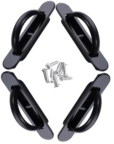 HRDMPFT 4Stk Möbelgriffe Blankett Zinklegierung Schubladengriffe Mit Schrauben Grau, Messing, Silber, Schwarz Schrankgriffe Moderner Stil Küchengriff Für Schiebetüren, Stangengriff (Color : Black)