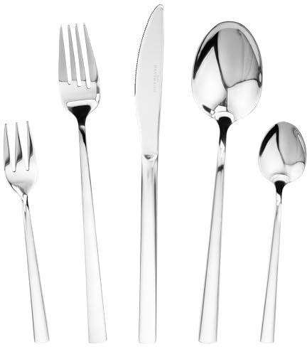 KARL HAUSMANN Set Posate 30 Pezzi per 6 Persone - Servizio Posate per 6 Persone - Acciaio Inox 18/0 - Elegante Design - Set Posate 6 Persone per Cena Speciale - Moderne