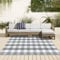 Aoczes Baumwollteppich Waschbar Flachgewebe Teppich Wohnzimmer 120x180cm Kurzflor Büffel Plaid Baumwolle Gewebt Grau Weiß Kariert Indoor Outdoor Teppich für Esszimmer Schlafzimmer Balkon