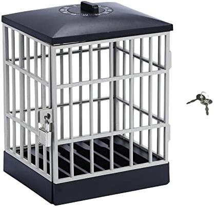 BaotyJie Smartphone Lock Box with Phone Jail Prison for Office Party, Black Gray