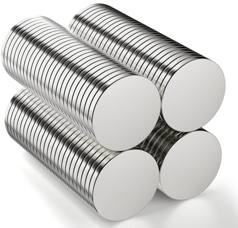 WISYOK 100pcs Mini Magnets 6 x 2 mm, Small Strong Neodymium Magnets, Round Magnet for Whiteboard, Fridge Magnet