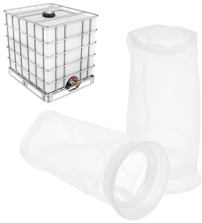 PATIKIL 4 IBC Lid Filter 2 Pack 210mm Long Washable Nylon Fine Mesh Filter IBC Tank Container Accessories for Rainwater Tank Rain Tank Ton Barrel Cover