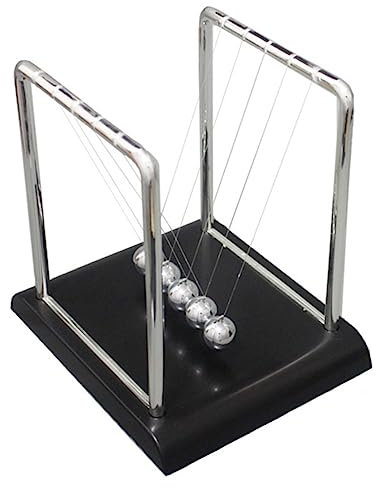 Gogogmee Newton Swings The Ball Newton Magnetic Balls Office Desk Accessories Newton s Cradle Balance Balls Toys Decor Newton Balance Ball Bracket and Base>abs Plastic Ball>iron Black