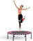 The Fellie Rebounder Trampoline for Adults 40 Mini Trampoline Indoor Outdoor Fitness Trampolines Small Bungee Rebounder for Workout Exercise, Pink