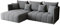 KP-Meble - Ecksofa mit Schlaffunktion - Gona - Schlafsofa 245 x 180 cm - Elegant, langlebig, freistehend - Automatisch für einfaches Ausklappen - 246x188x93cm - Monolith 84 (Grau)