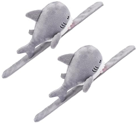 VICASKY 2stücke Plüsch Shark Slap Armband Kuscheltier Slap Bracelet Für Dekorative Cartoon Handgelenkband Für Partys Und Feste