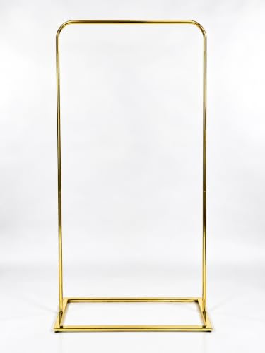 H Homedelight1234 Wedding Arch Metal Frame Stand, Gold/Black/Silver, Decorative Backdrop Display for Events and Home, welcome sign frame stand (GOLD, 200CM/79'' HIGH)