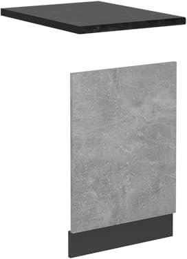 Vicco Frontal para lavavajillas R-Line, Hormigón, 45 cm, ET Antracita