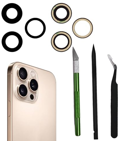 Dakexiong Rückkamera-Glaslinse Ersatz für iPhone 16 Pro/16 Pro Max | Mit reparaturwerkzeug kit，Einfache und bequeme Bedienung，Kratzfest，Wasserdicht