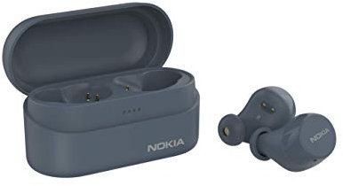 Nokia BH-405 Power Earbuds Lite, True Wireless Headphones, up to 35Hr Playtime, IPX7 Waterproof, Bluetooth Compatible, Inc Compact Wireless Charging Case, Fjord/Green (Renewed)