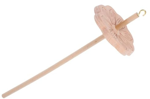 JUMPLAWN Holzspindel Holzfadentropfen Tropfenspindel aus Holz Garnrolle Garnspinner zum Häkeln Garnspinner zur Herstellung von Garn Handspindel Handkardierer hölzern Khaki
