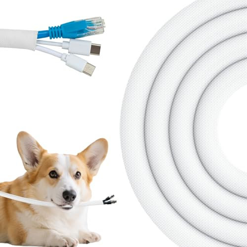 Cozary 3m Gaine Cable, 9.5 mm Souple Gaine Câble Tressée, Cache Fil Electrique, Protege Cable Management pour Automobiles/TV/PC/USB/Audio/Vidéo