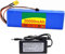 Batería de Litio Recargable de 36V y 30Ah con Cargador de 42V y 2A para Patinete Eléctrico Batería Impermeable 10S2p para Patinete y Bicicleta 30Ah+car