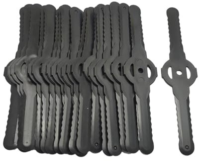 xiaopang Lote de 20 Cuchillas de plástico for desbrozadora de césped, Cabezales de Corte, repuestos for desbrozadora de jardín eléctrica(Black-20pcs)