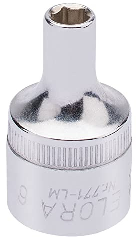Draper 15295 Elora Hexagon Socket, 6mm Ø, 1/2 Square Drive