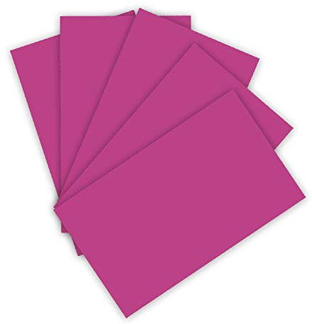 folia 6321 - Tonpapier 130 g/m², Tonzeichenpapier in eosin, DIN A3, 50 Bogen, als Grundlage für zahlreiche Bastelarbeiten, Rosa