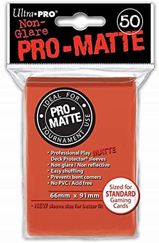 Trading Card Sleeves - 50 Ultra Pro Peach Deck Protectors Pokemon/MTG Sized. 66mm x 91mm.
