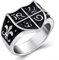 BOBIJOO JEWELRY - Siegelring Ring Geist Jeanne d ' Arc Royalisme Blume Lilie Templer-EIN uraltes Symbol - 18,5 (8 US), Edelstahl 316