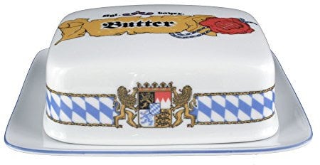 Seltmann Weiden 001.458154 Compact Bayern Butterdose 250 g, Blau/Weiß/Gelb/Rot