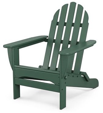 Polywood AD5030GR Classic Folding Adirondack Chair, 38.5 x 31.25 x 33.5, Green