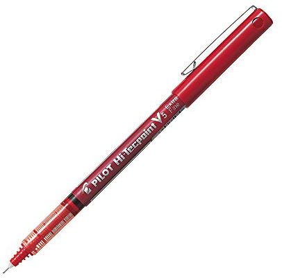 Pilot V5 Liquid Ink Rollerball 0.5 mm Tip (Box of 12) - Red
