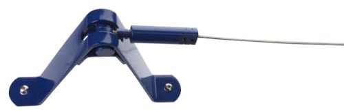 DécoProfi Seilspannsystem Algebra Blau Gardinenstange Seil 5m Edelstahl (Nirosta) / Silberfarben I Vorhang/Gardine Seilspanngarnitur I Halterungen/Befestigung Seilsystem