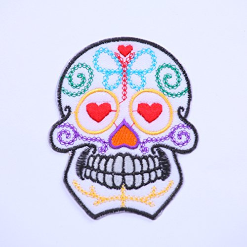 Aufnäher Bügelbild Aufbügler Candy Skull design12
