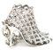 Liroyal Maycom 86113 Porte-clés créatif et tendance Motif chaussure femme à talon haut Idée cadeau Argenté, Silver, S