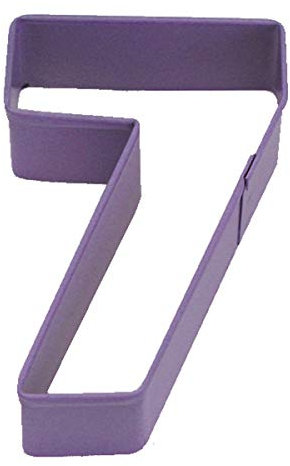 Anniversary House Number 7 Poly-Resin Coated Cookie Cutter Purple
