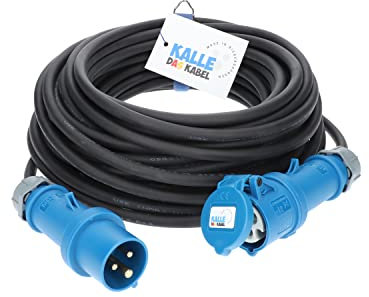 CEE-Gummiverlängerung H07RN-F 3G 1,5 mm² 15 m von KALLE DAS KABEL