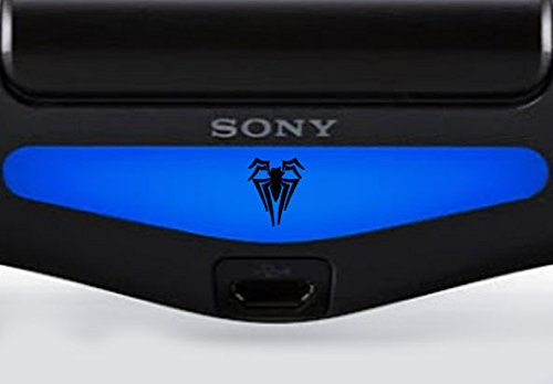 Play Station PS4 Lightbar Sticker Aufkleber Invertiert Spiderman (schwarz)