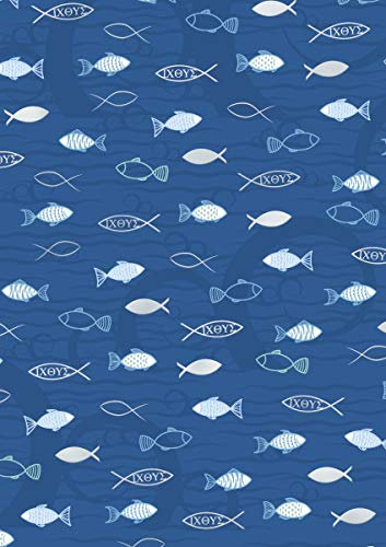 HEYDA Bastelkarton ´Fische´, DIN A4, blau 4005329131158