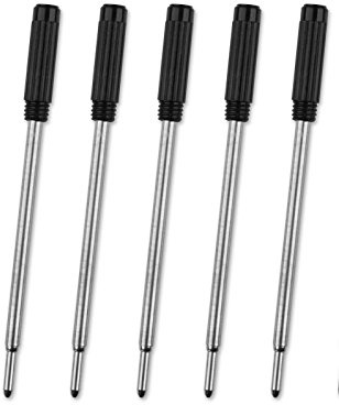 Mini Short 7 cm Black Ink Ballpoint Pen Refills (5 Black Ink)