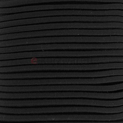 e-kurzwaren 5m Gummikordel 1mm / 2mm / 2,5mm / 3mm / 4mm / 5mm Hutgummi hochwertig Rundgummi Gummischnur elastisch Handwerk 32 Farben