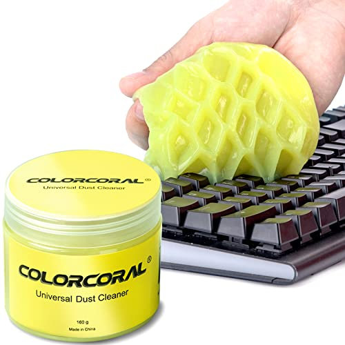 ColorCoral Gel de nettoyage universel pour clavier d'ordinateur portable Dépoussiérage ordinateur portable Maison et électronique de bureau 160 g