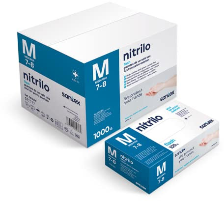 Guantes de Nitrilo Desechables azul T/M 100 unidades