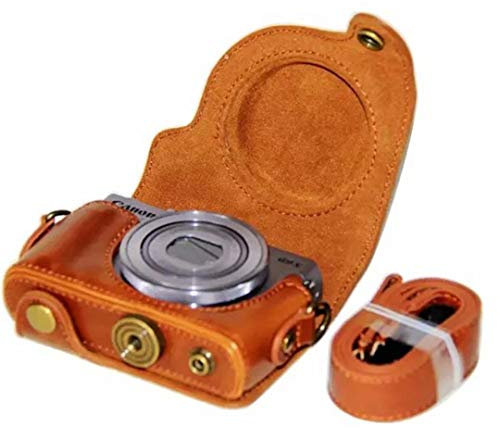 Frolahouse Étui de Protection en Similicuir pour Appareil Photo Canon PowerShot G9 X Mark II G9X MK2 G9X