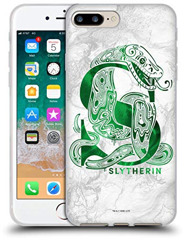 Head Case Designs Officially Licensed Harry Potter Slytherin Aguamenti Deathly Hallows IX Gel Case [Military Grade Protection] Compatible With Apple iPhone 7 Plus/iPhone 8 Plus