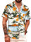 APTRO Men's Hawaiian Shirt Short Sleeved Floral Summer Beach Funky Party Holiday Shirt M212 Orange XL