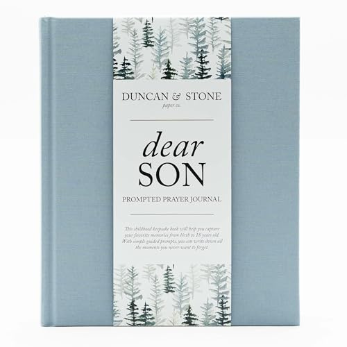 Dear Son: A Prompted Prayer Journal & Childhood minnessak minne minne minne minne minne minne bok – blå