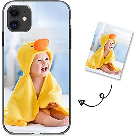 VEELU Personalisierte Handyhülle mit Eigenem Foto Bedrucken für iPhone 7 8 rutschfest Wasserdicht Weich Schutzhülle Bild Selbst Gestalten Lustiges Geschenk für Freunde Kollegen Weihnachten Geburtstag