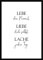 artissimo, Spruch-Bild gerahmt, 51x71cm, PE647-ER, Lebe Liebe Lache, Bild, Spruch-Poster mit Rahmen