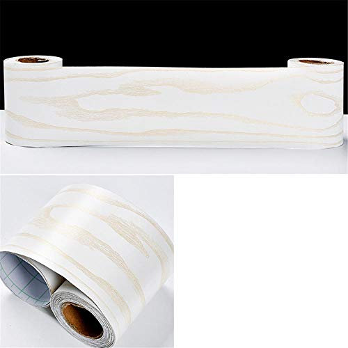 Tapetenbordüre für Küche, selbstklebend, Kinderzimmer, dick, goldenes Sandelholz, abnehmbare Taille, Wandaufkleber, wasserdicht, Bodenleiste, PVC, dekorative Bordüre, 8 cm x 1000 cm